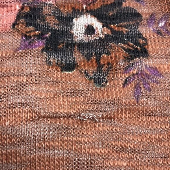 CEST. 1946, Women’s‎ Floral Open Front Vest Brown Size Medium 3 side buttons - Picture 8 of 8